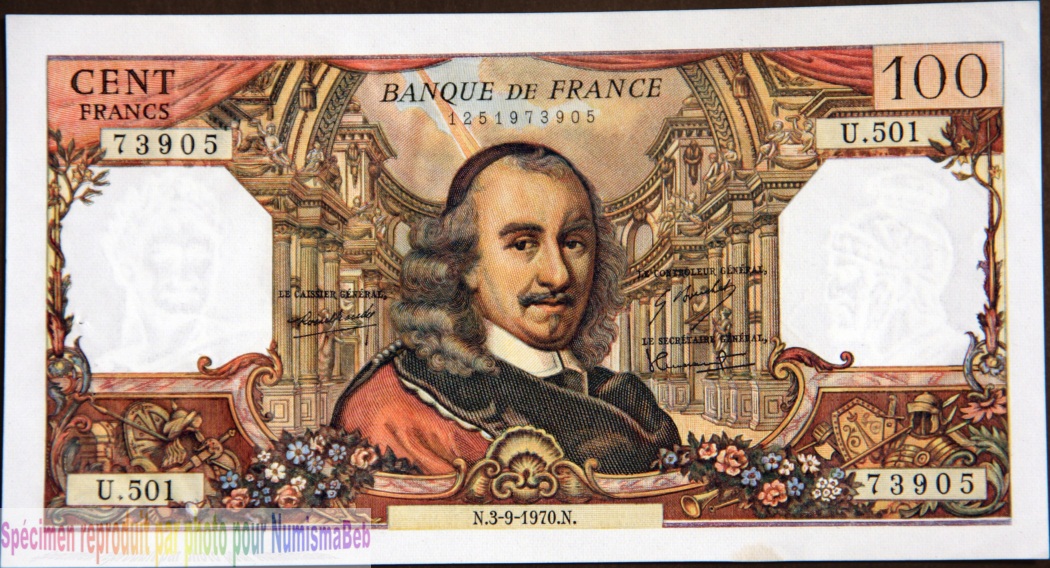 100 Franc Corneille 1976